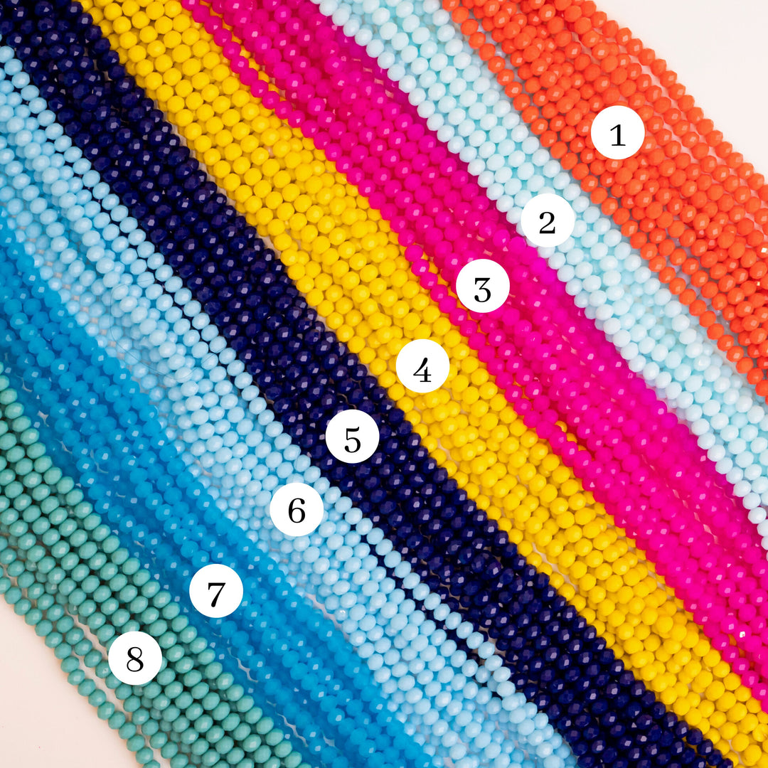 Tire Opaque Beads | Size : 6mm | Qty : 10 Line-approx 89 Beads perline | GB35