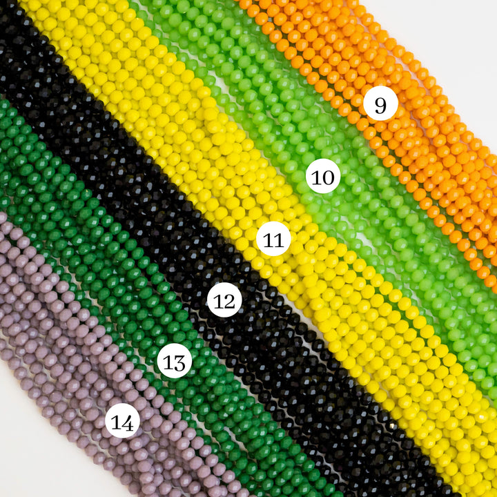 Tire Opaque Beads | Size : 6mm | Qty : 10 Line-approx 89 Beads perline | GB35