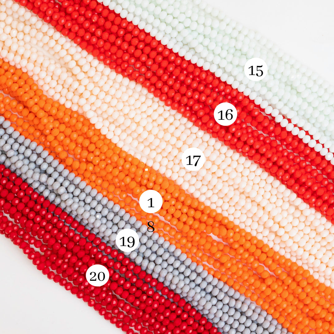 Tire Opaque Beads | Size : 6mm | Qty : 10 Line-approx 89 Beads perline | GB35