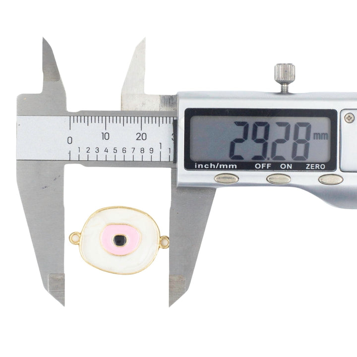 Evil Eye Connector Charms  | Size : 20mm | 04pcs