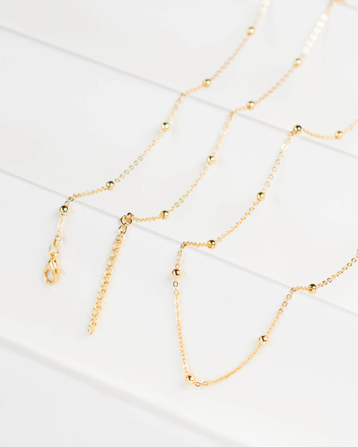 Iron Chain with Jump Ring and Lobster | Size : 20inch Ball Size : 3mm | Qty : 2pcs | RC10