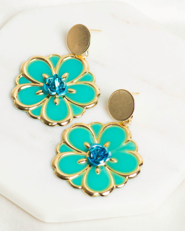 Round Shape Metal Base Earring Stud | Size : 12mm | 6pcs (3 Pair) | EF62