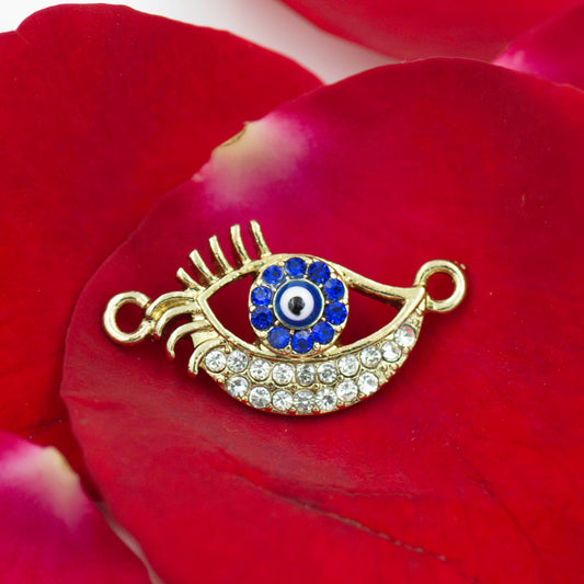 Diamond Evil Eye Charms | Size 24mm Ring 4mm | 1Pc