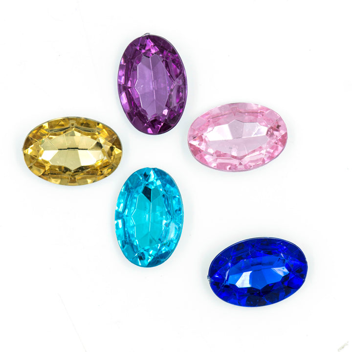 Oval Shape Acrylic Stones | Size : H-18MM W-25MM | 200 pcs