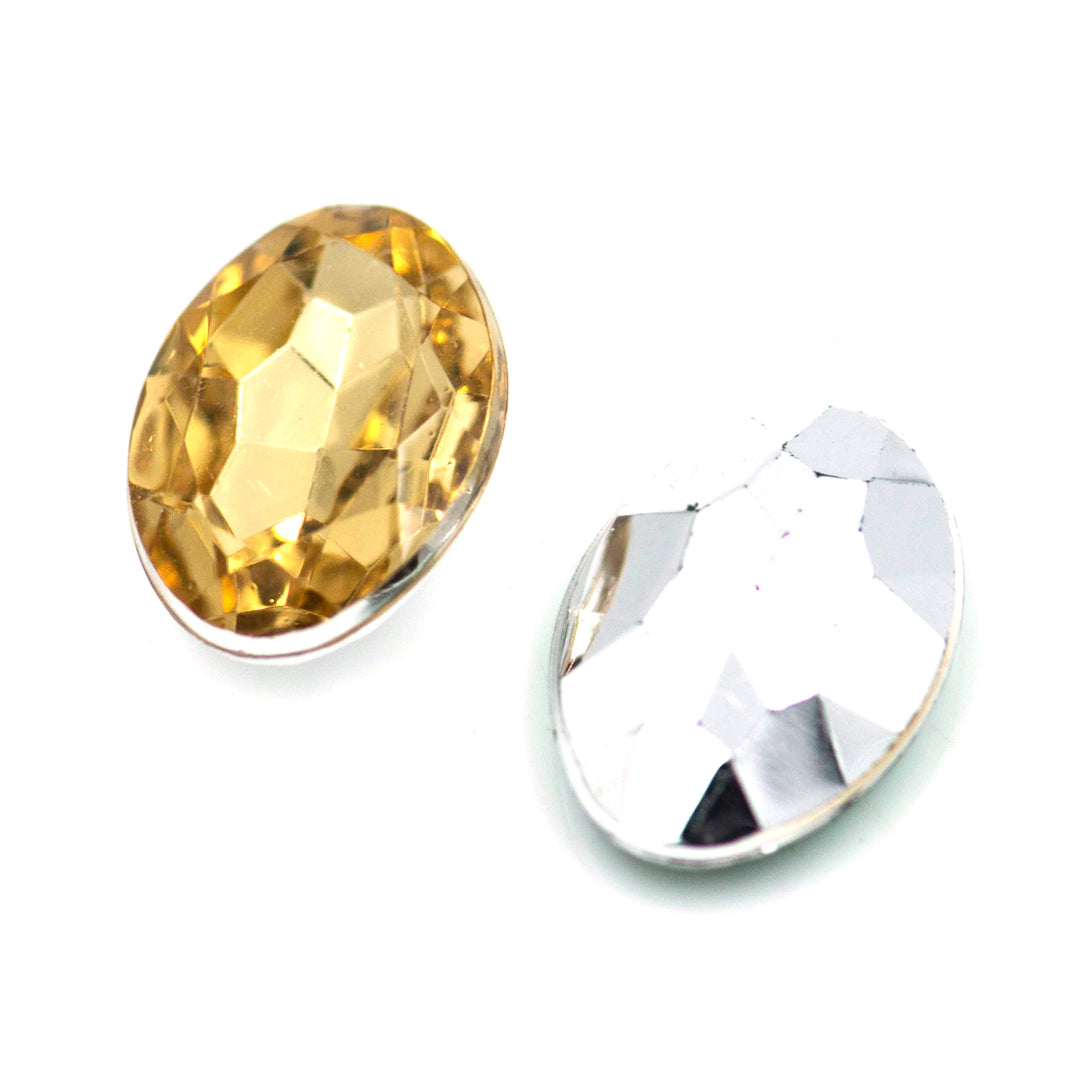 Oval Shape Acrylic Stones | Size : H-10MM W-14MM | 200 pcs