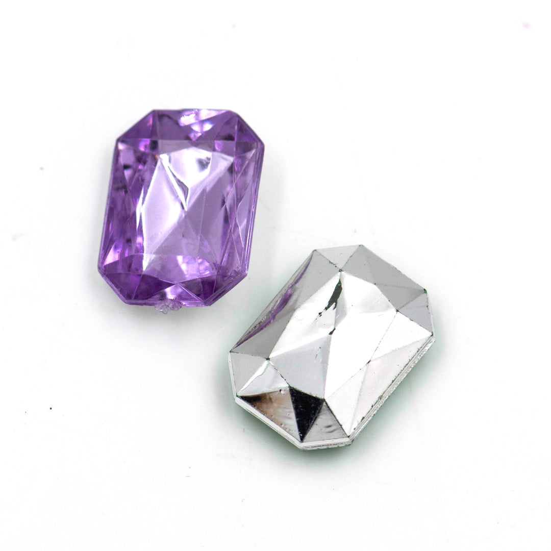 Rectangle shape Acrylic Stones | Size : H-18MM W-25MM | Qty : 100pcs