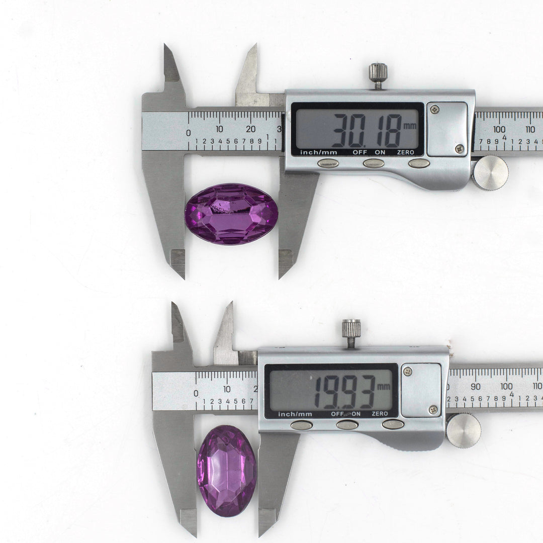 Oval Shape Acrylic Stones | Size : H-20MM W-30MM | Qty : 100pcs