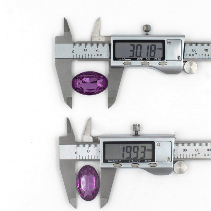 Oval Shape Acrylic Stones | Size : H-20MM W-30MM | Qty : 100pcs