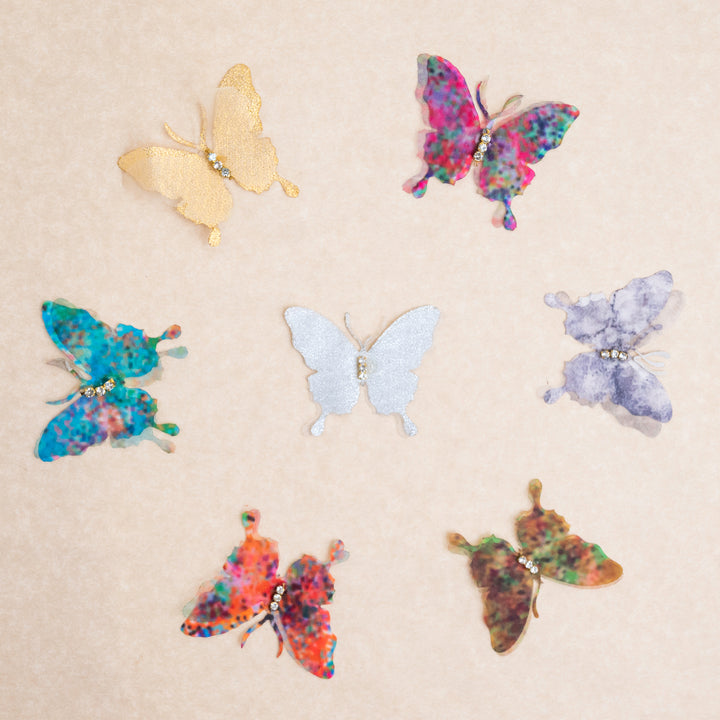 Fabric Butterfly | Size : 48mm | Qty : 25pcs