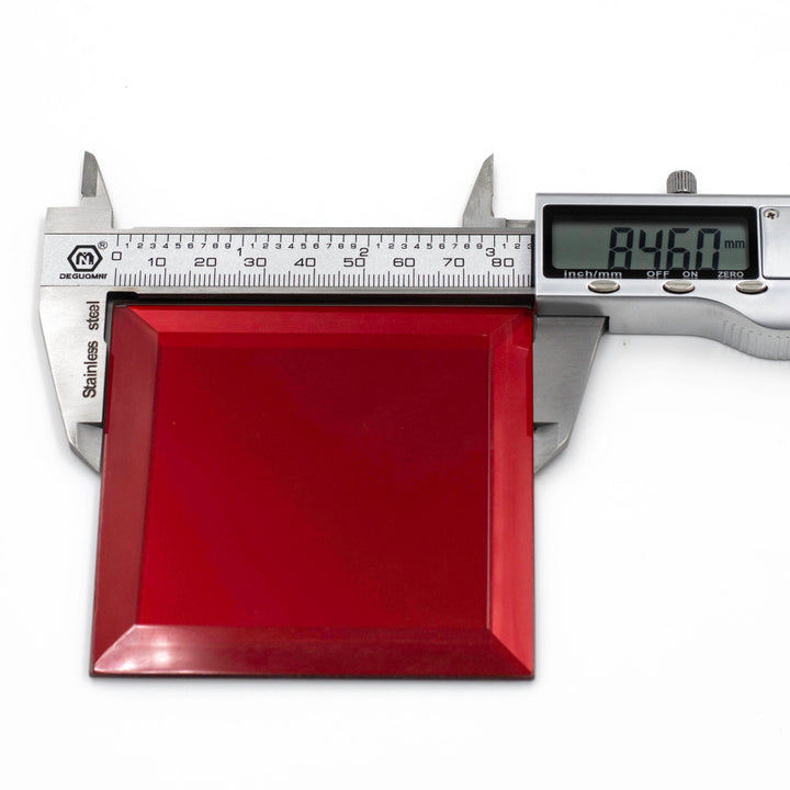 Decorative Flat Square Glass | Size : 85mm | Qty : 2pcs