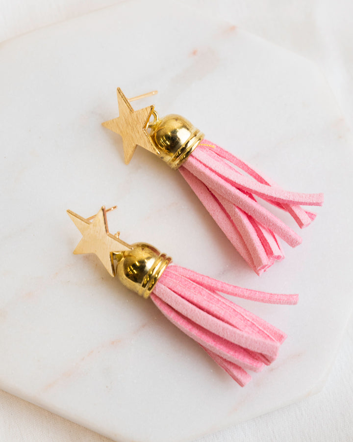 Star Shape Metal Base Earring Stud | Size : 17mm | 6pcs (3 Pair) | EF44